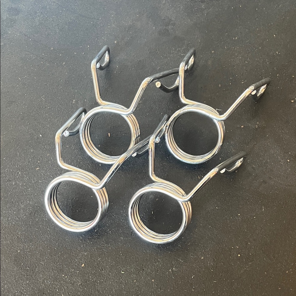 Set of Silver Barbell Collars